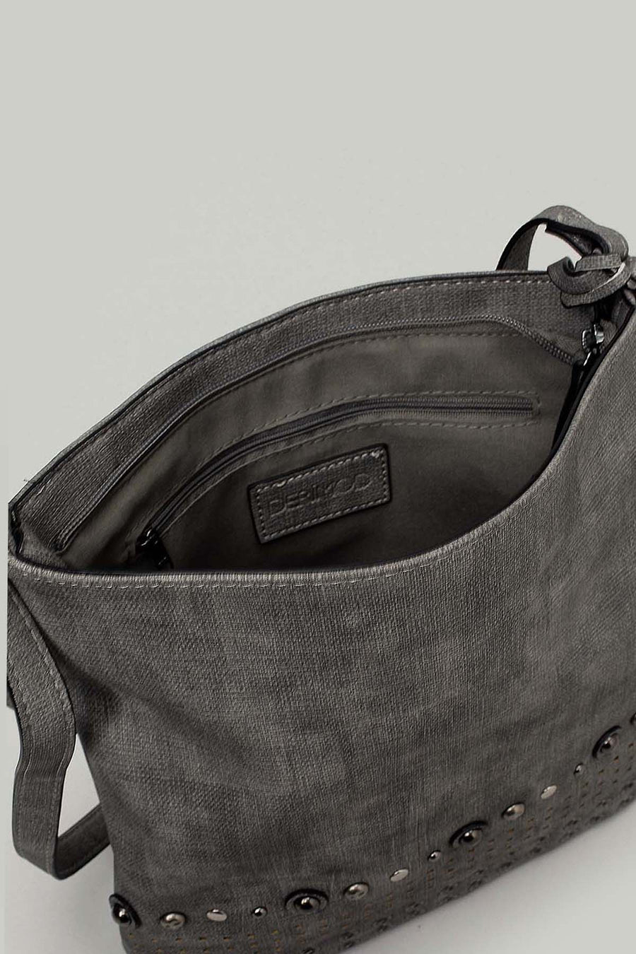 Women's Crossbody Bag with Staple Detail