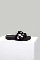 Metal Detailed Plush Women's Slippers | Derimod