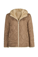 Tahoe Woman Mink Reversible Hooded Oversize Teddy Coats | Derimod