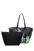 Woman Black Printed Shoulder Bag | Derimod
