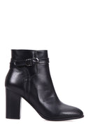 Women's Belt Detailed Leather Boots | Derimod