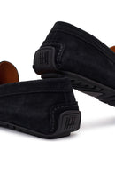 Erkek Siyah Süet Deri Loafer | Derimod