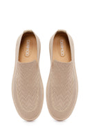 Male Beige Patterned Fabric Loafer | Derimod