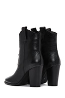 Women's Leather Heeled Cowboy Boots | Derimod