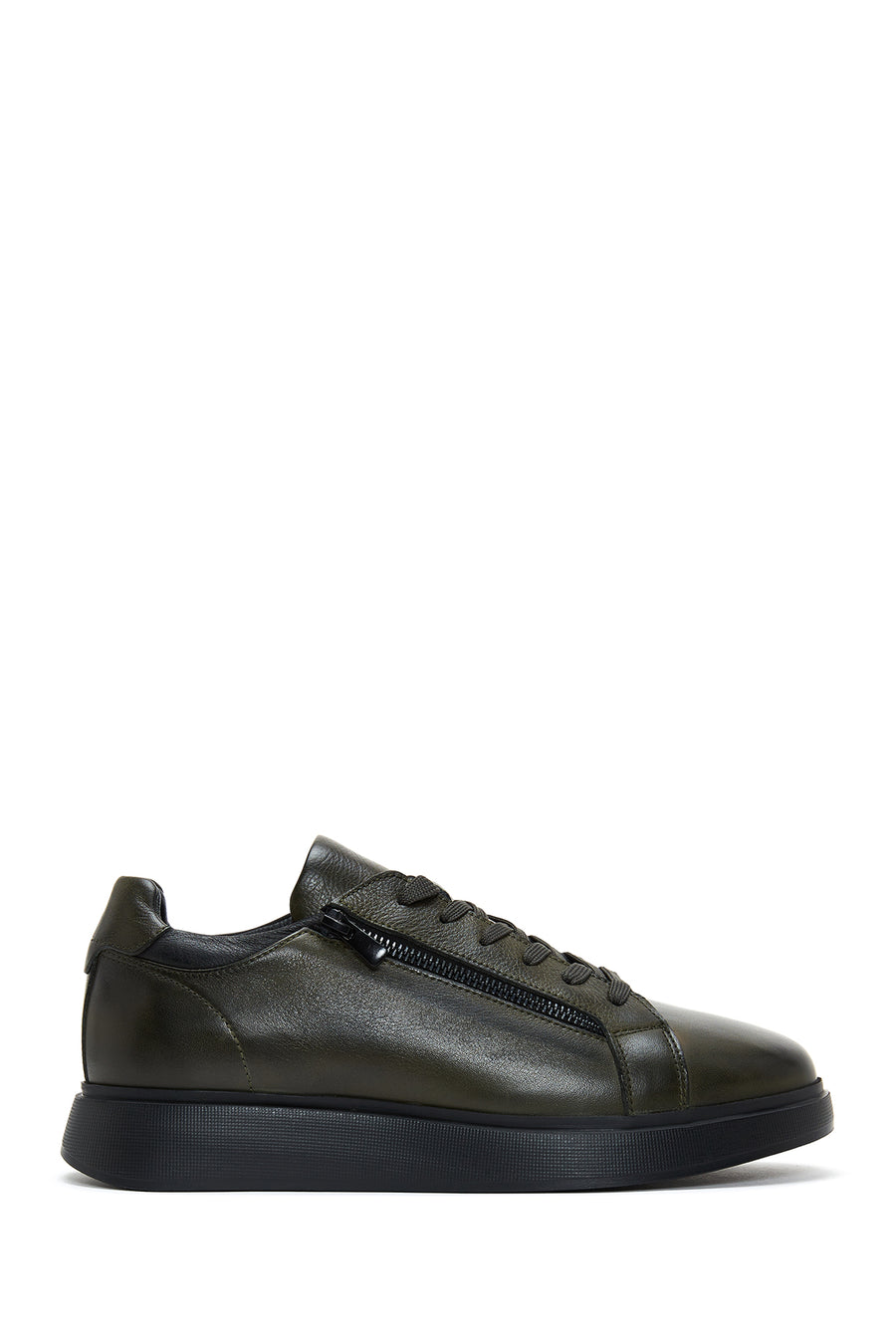 
Men's Khaki Leather Sneaker
 22WFD613318 | Derimod