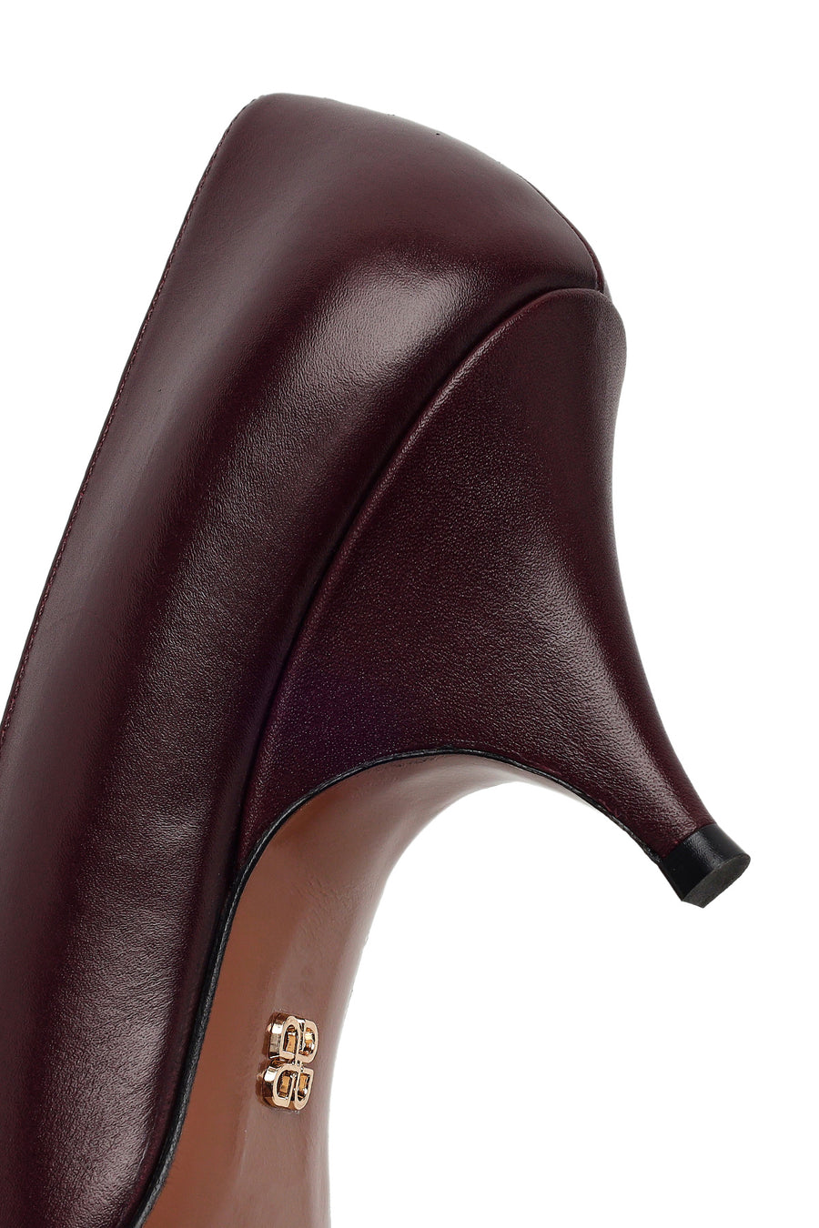 Kadın Bordo Topuklu Deri Stiletto