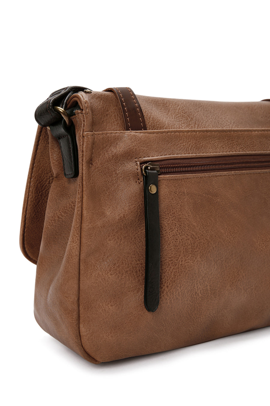 Women's Tan Long Strap Crossbody Bag