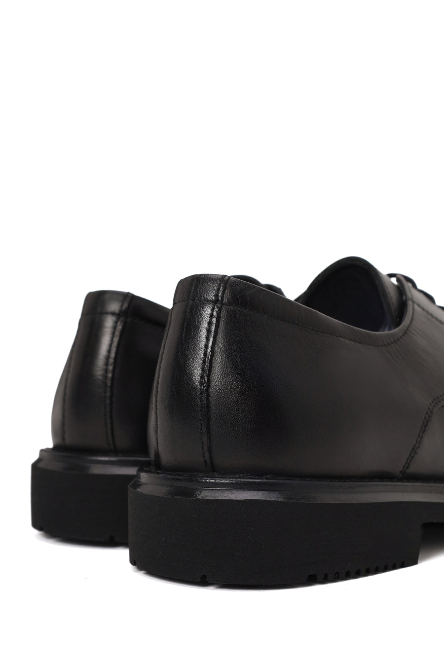 Male Black Lace-up Leather Casual Shoes