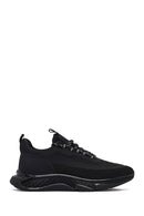 Derimod Zero Male Black Thick-Soled Lace-Up Fabric Sneaker | Derimod
