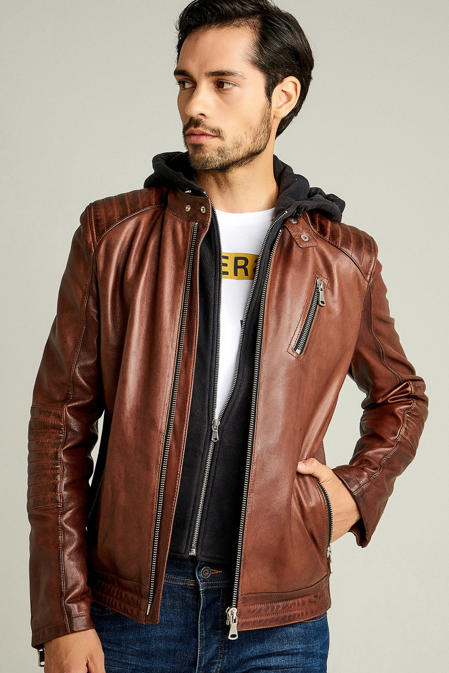 Lebron Men's Leather Jacket