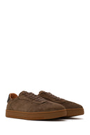 Male Tan Lace-up Thick-Soled Suede Leather Sneaker | Derimod