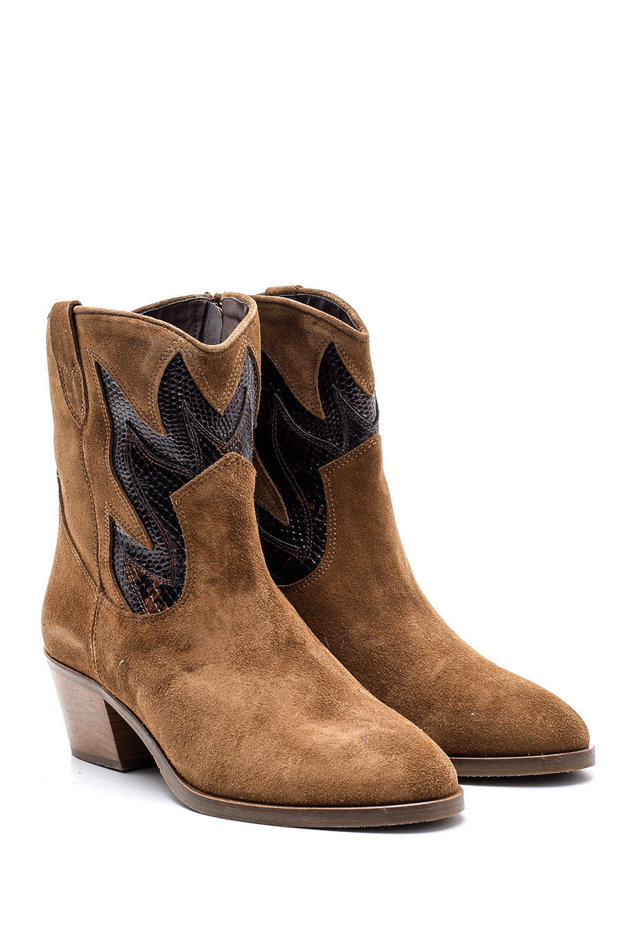 Women's Suede Leather Cowboy Boots
