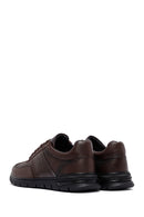 Erkek Kahverengi Bağcıklı Deri Casual Sneaker | Derimod
