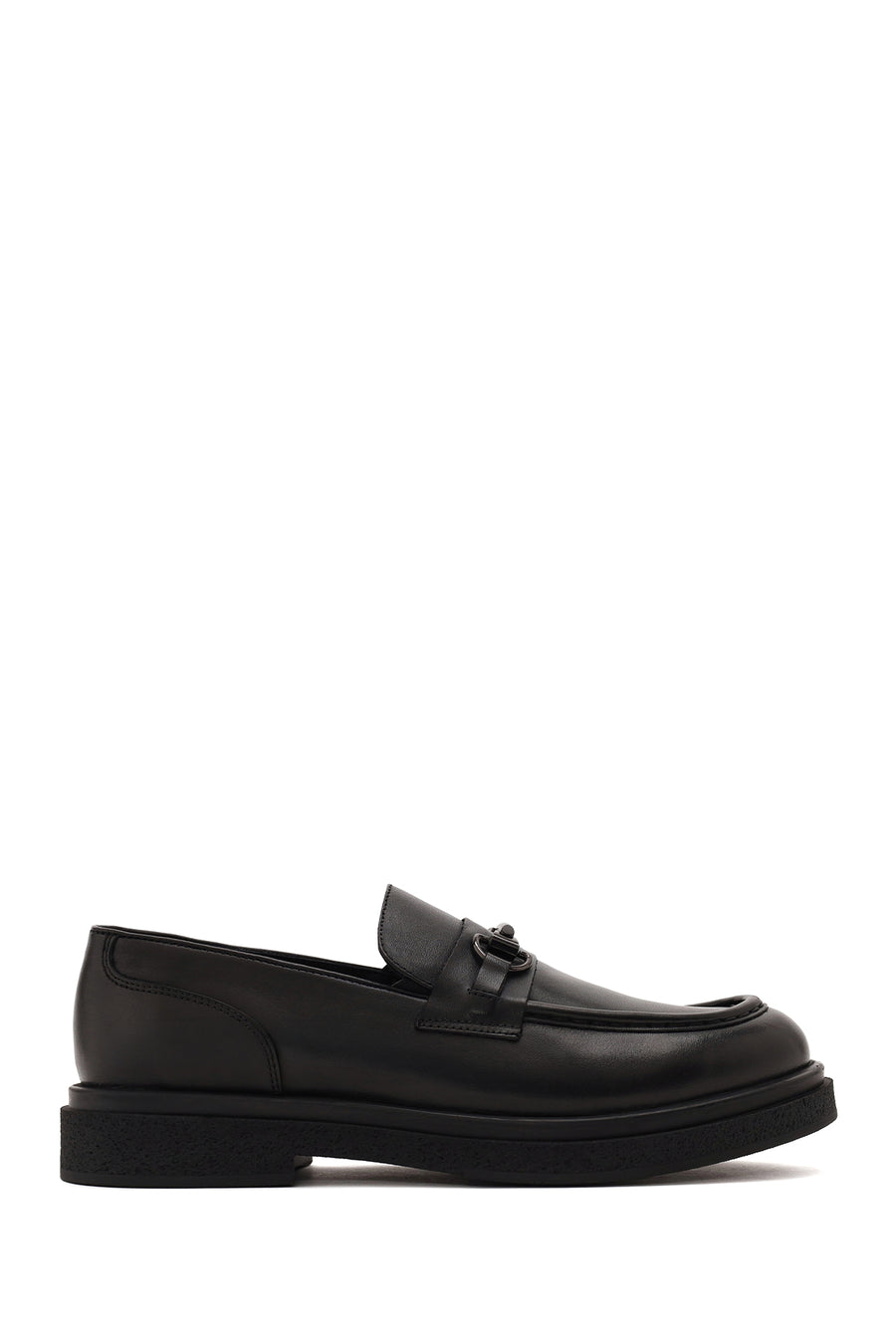 Erkek Siyah Tokalı Deri Casual Loafer WM820009DV | Derimod