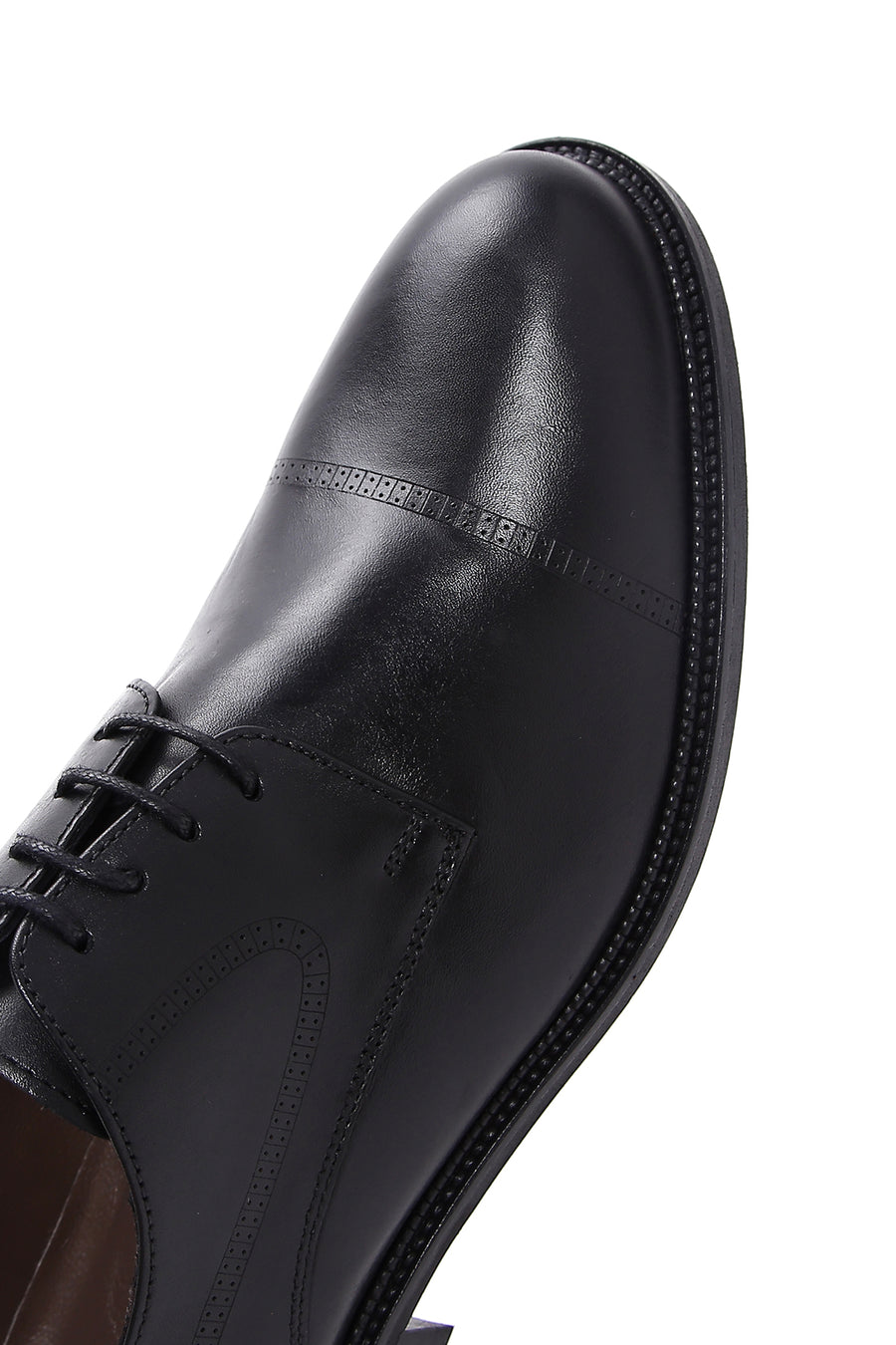 Men's Black Laced Leather Classic Shoes