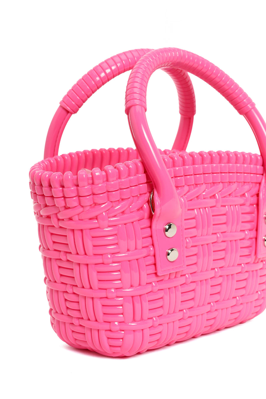Women's Pink Long Strap Mini Jelly Handbag
