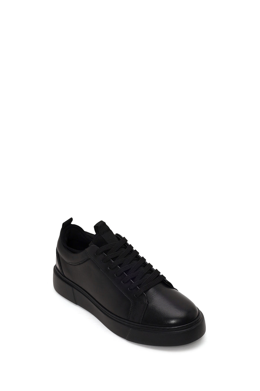Male Black Lace-up Leather Sneaker
