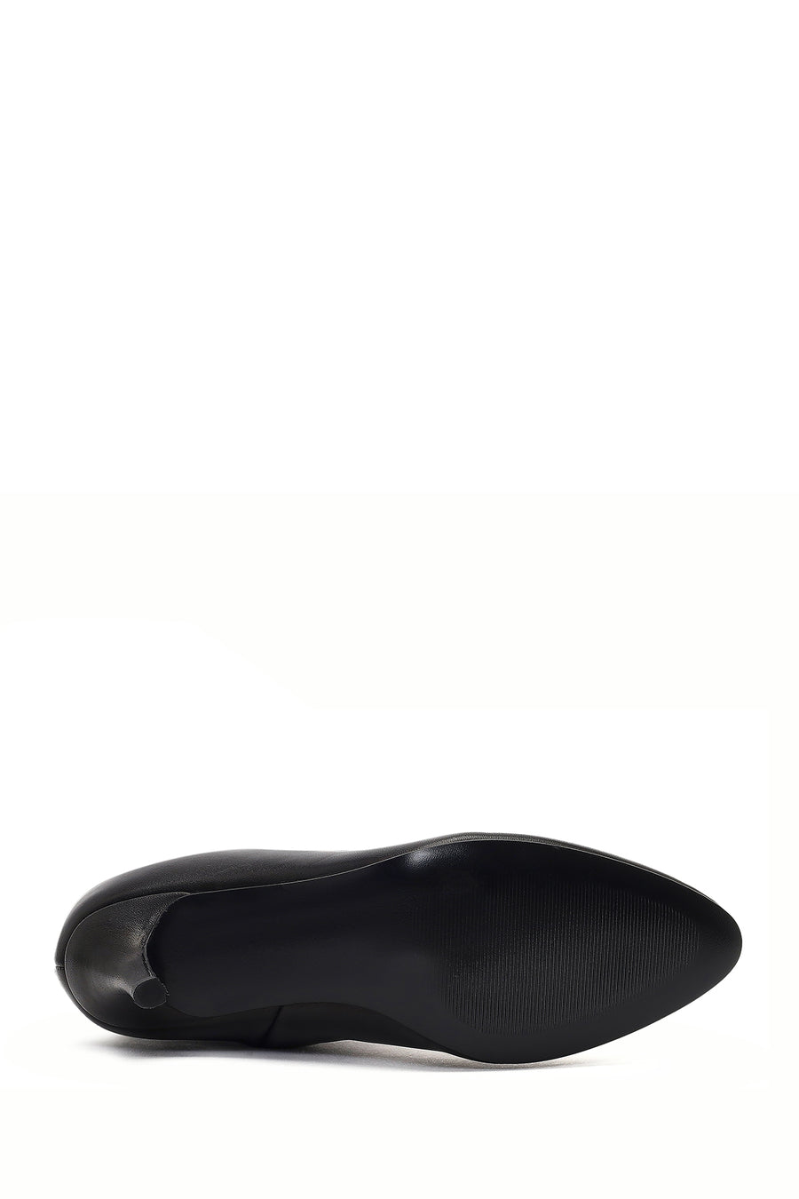 Woman Black Thin High-Heeled Leather Boots