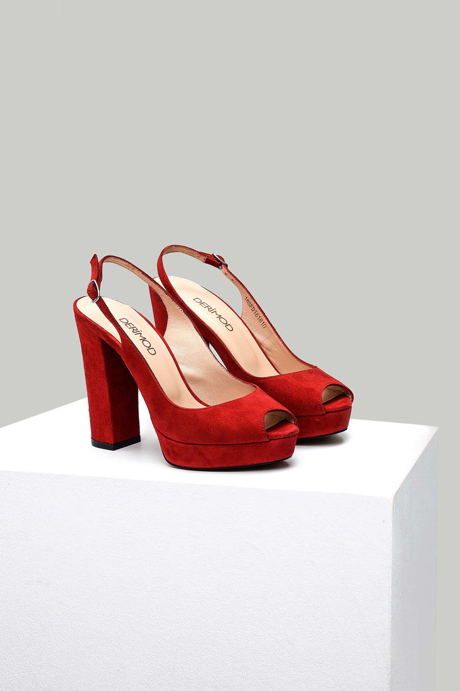 Women's Red Leather Sandals