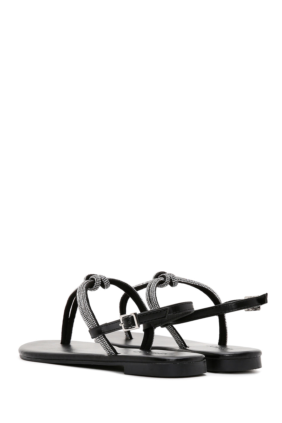 Women's Black Stone Flip Flops Sandals