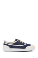 Kadın Mavi Bağcıklı Jean Deri Sneaker | Derimod