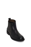 Derimod Black Male Black Zip Closure Leather Boots | Derimod