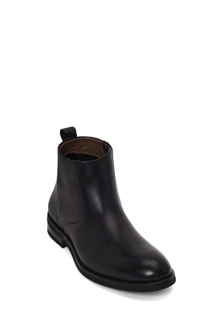 Derimod Black Male Black Zip Closure Leather Boots