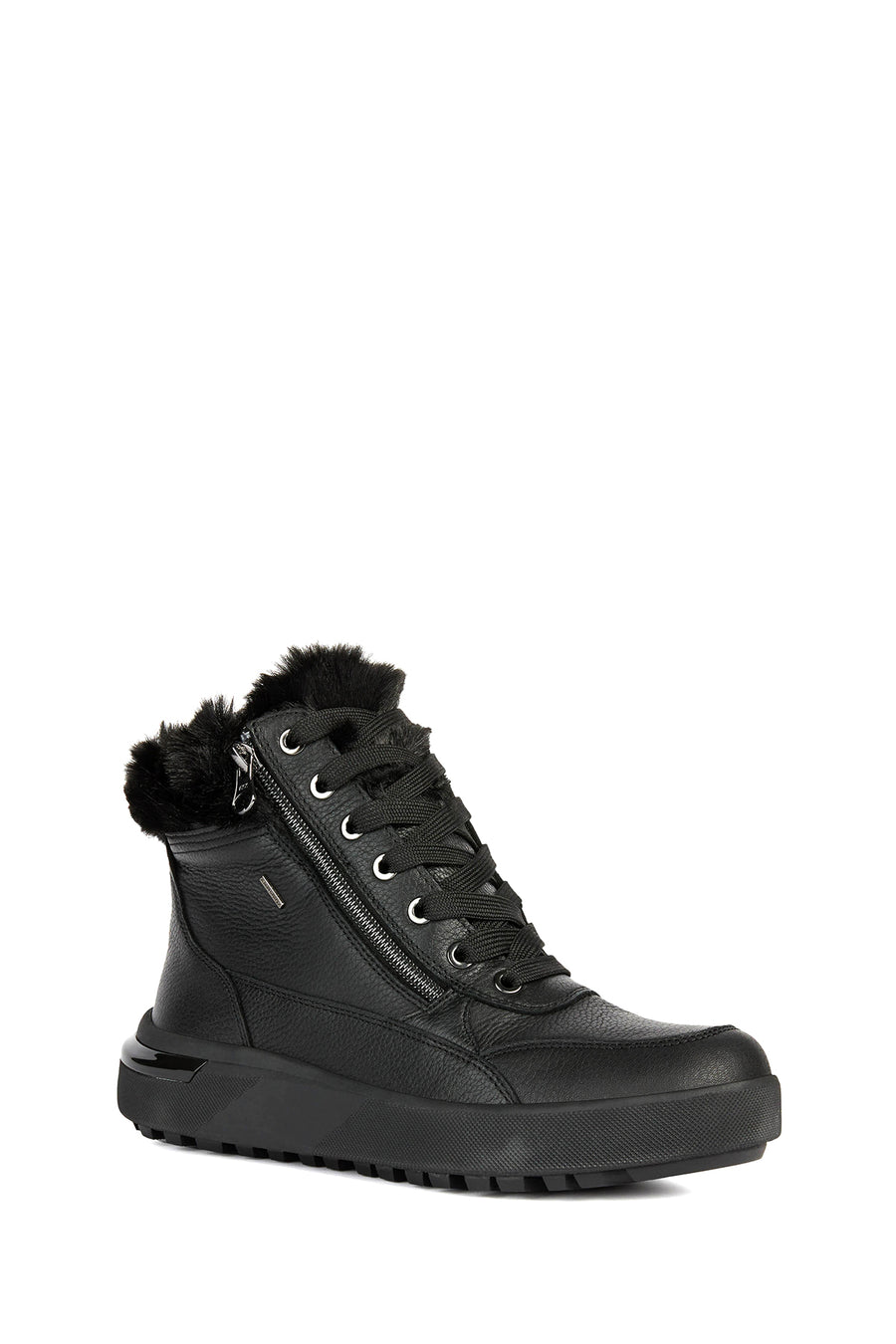 Geox Women's Black Dalyla Abx Laced Waterproof Leather Boots