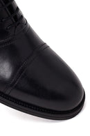 Male Black Lace-up Leather Casual Shoes | Derimod
