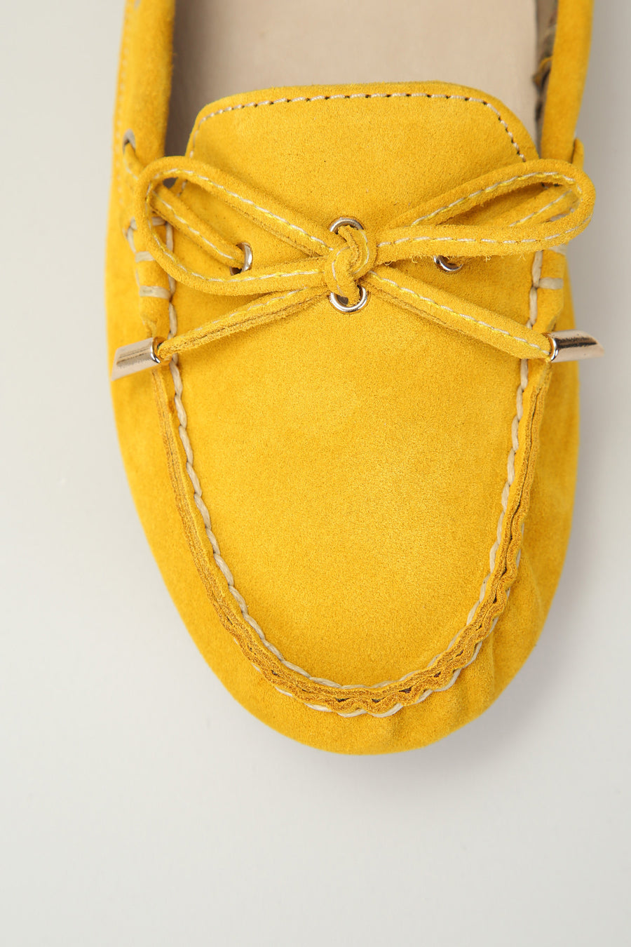 Suede Yellow Women's Leather Loafer