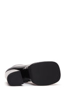 Women's Black Leather Platform High Heel Boots | Derimod