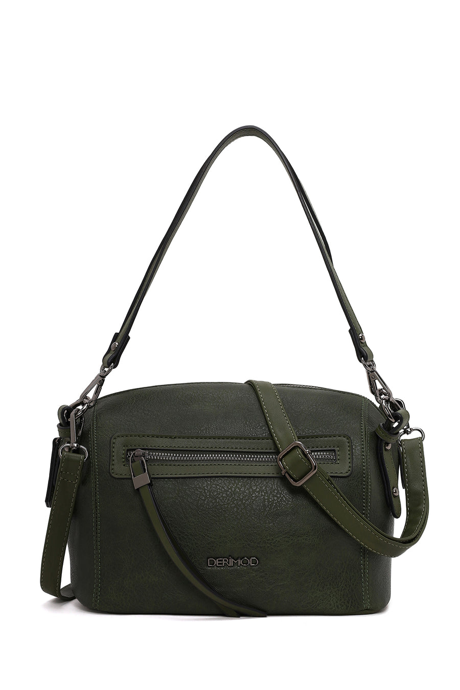 Woman Green Long-Strap Crossbody Bag AB200001SV | Derimod