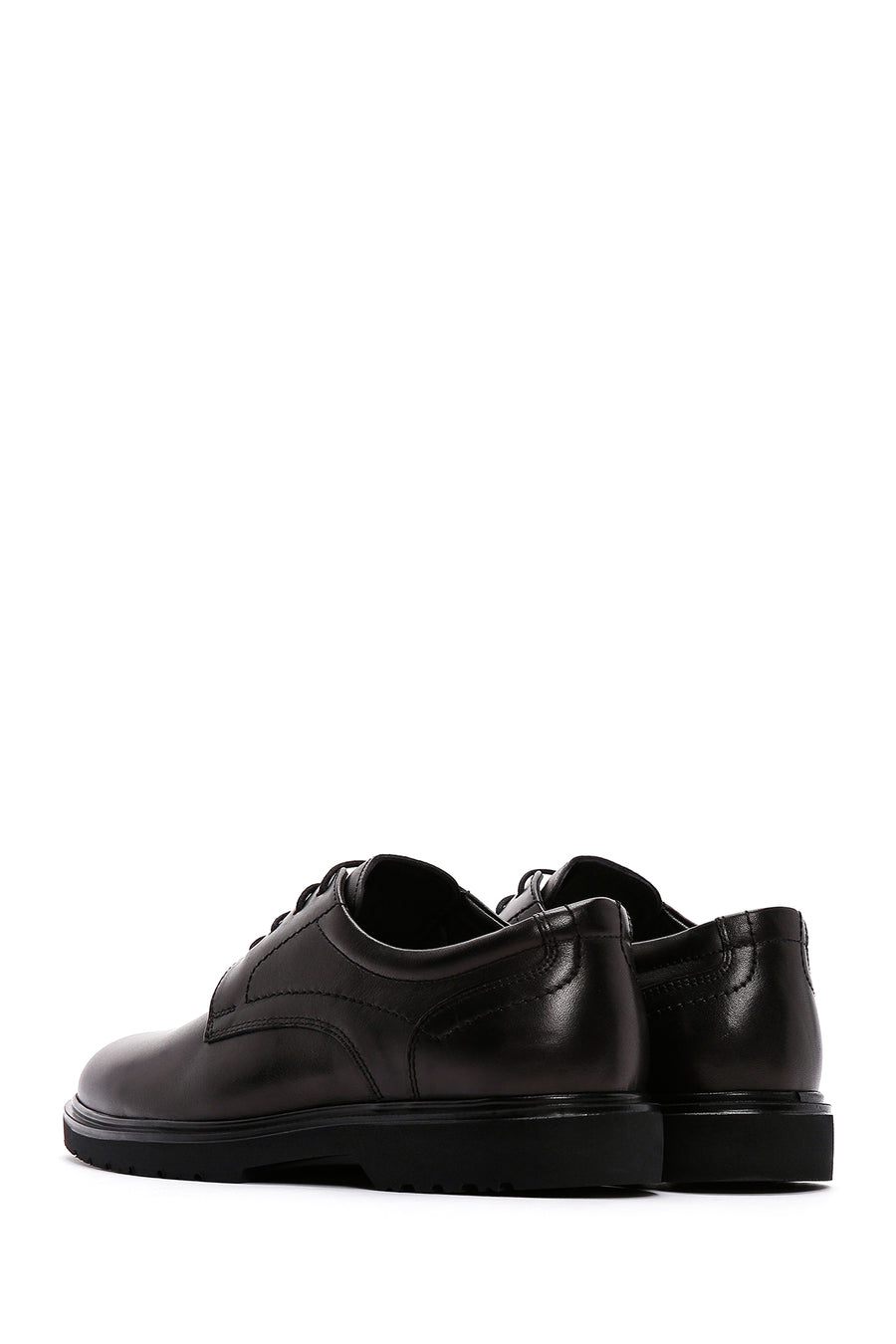 Men's Black Lace-up Leather Casual Shoes