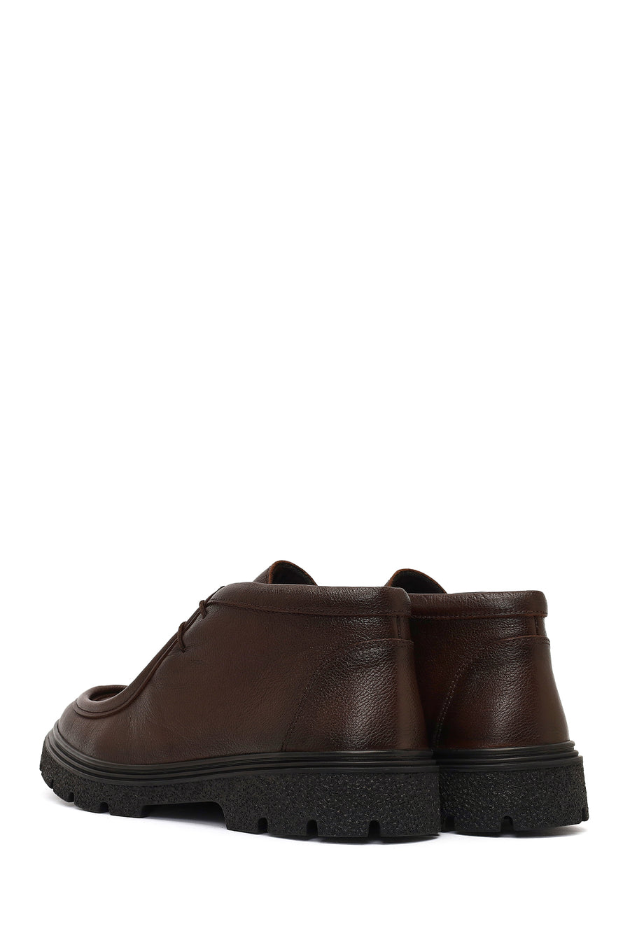 Men's Brown Lace-Up Leather Casual Boot
