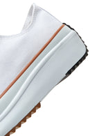 Kadın Beyaz Kalın Tabanlı Kumaş Sneaker | Derimod
