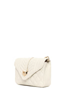 Woman Cream Chain Strap Quilted Crossbody Bag | Derimod