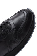 Men's Black Leather Sneaker | Derimod