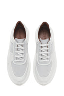 Erkek Beyaz Bağcıklı Deri Sneaker | Derimod