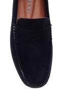 Erkek Siyah Süet Deri Loafer | Derimod