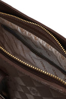 Woman Brown Long-Strap Printed Shoulder Bag | Derimod