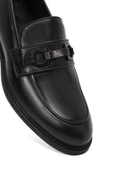 Erkek Siyah Tokalı Deri Loafer | Derimod