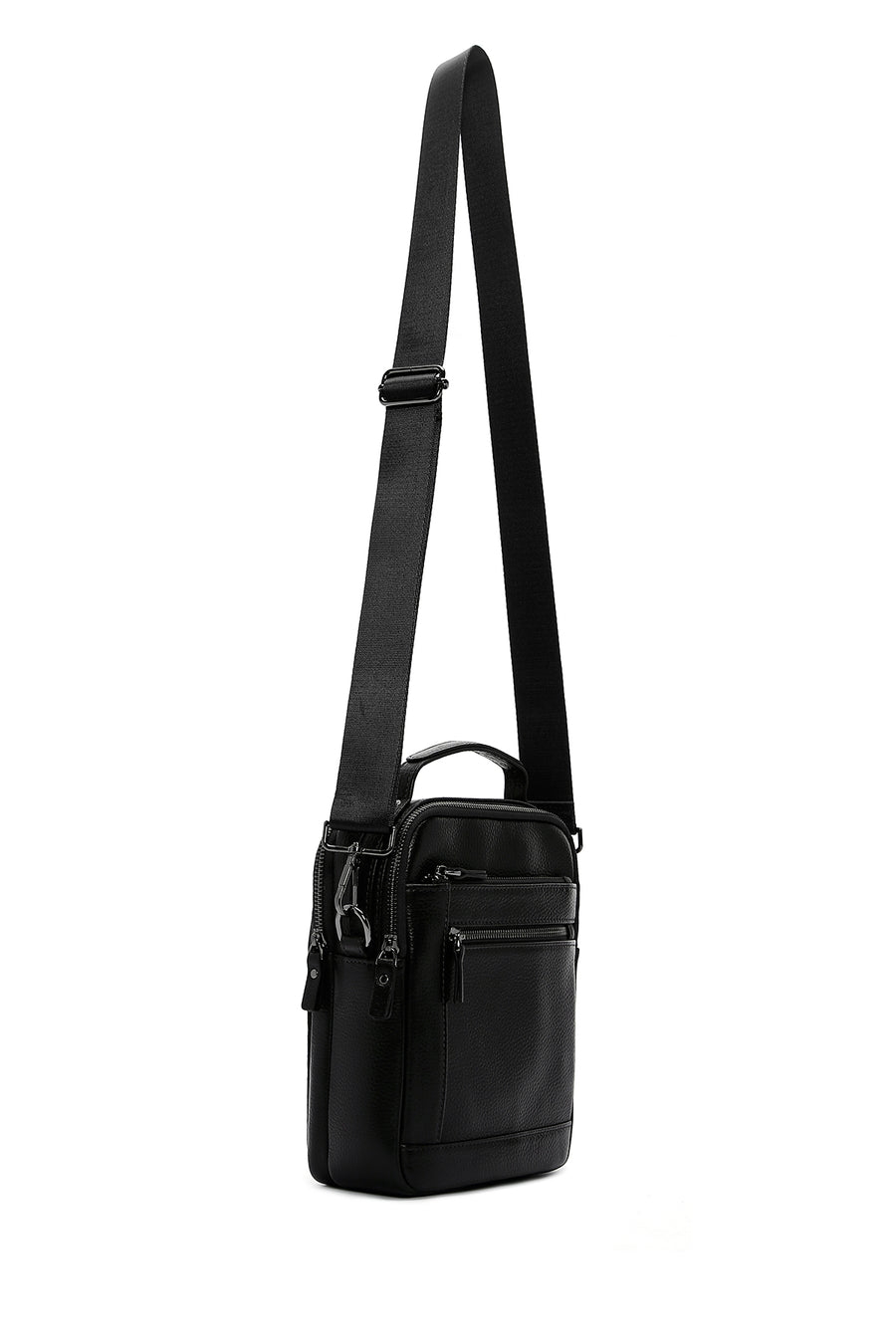 Men's Black Messenger Bag