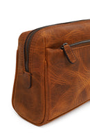 Male Tan Leather Mini Handbag | Derimod