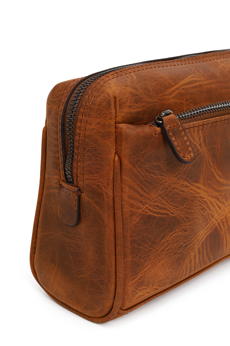 Male Tan Leather Mini Handbag