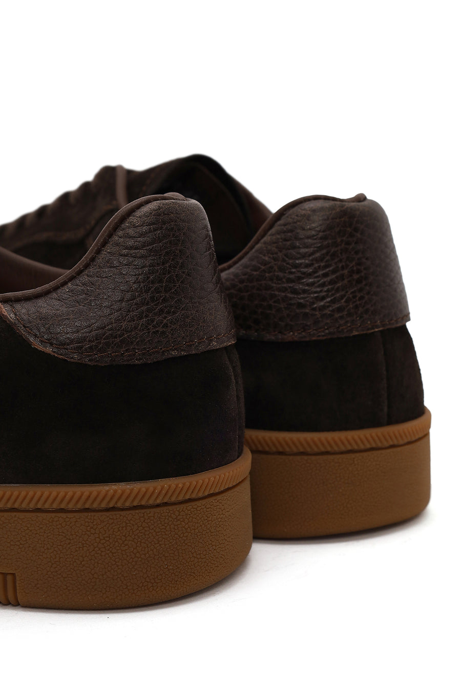 Erkek Kahverengi Bağcıklı Kalın Tabanlı Süet Deri Sneaker