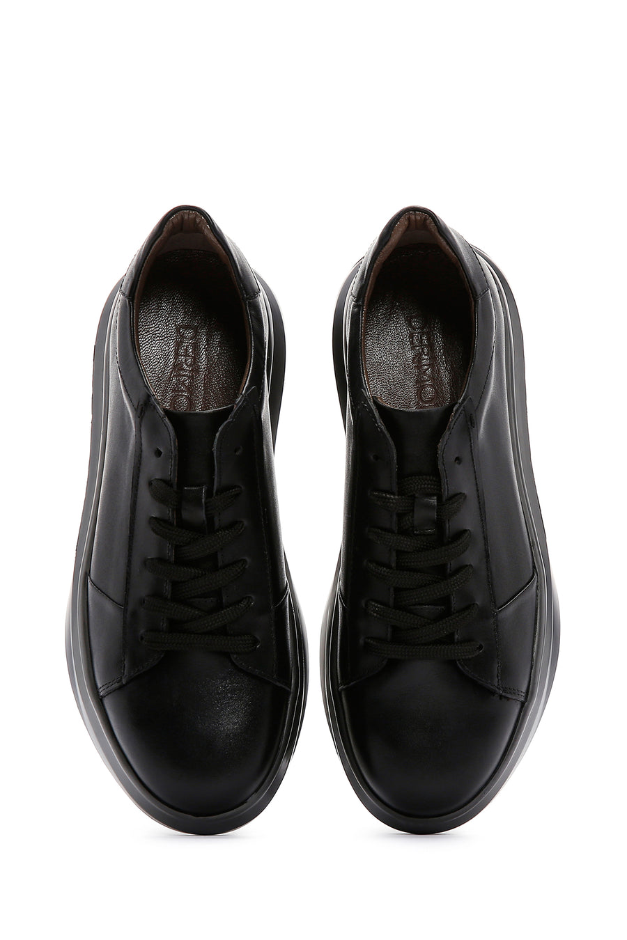 Erkek Siyah Deri Sneaker
