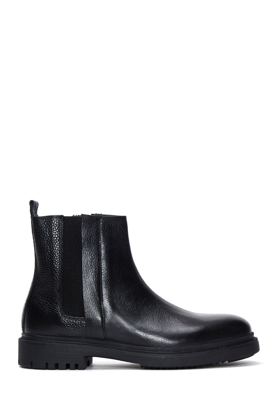Men's Black Zippered Leather Casual Boots 24WFD6304FT | Derimod