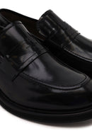 Male Black Leather Loafer | Derimod