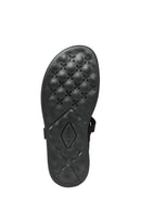 Geox Kadın Siyah D Xand 2S E - Smo. Lea + Pear Bantlı Deri Sandalet | Derimod