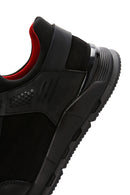 Men's Black Lace-Up Nubuck Leather Sneakers | Derimod